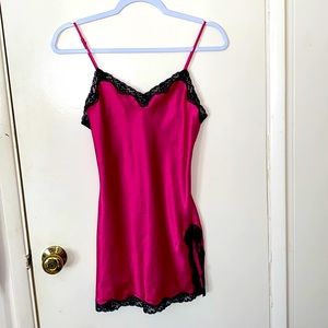 Victoria’s Secret Satin Mini Slip Dress Lace Trim XS